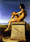 Polites, Son of Priam, Observes the Movements of the Greeks by Jean Hippolyte Flandrin